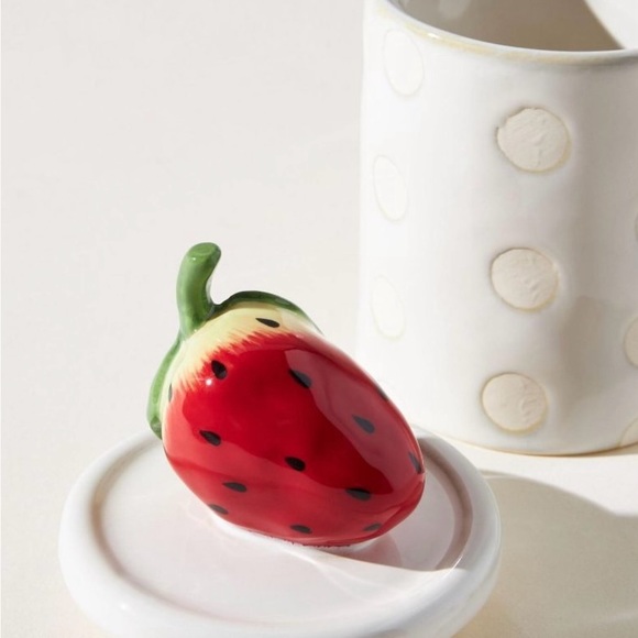 Anthropologie BRAND NEW, Fruta Canister in Red Motif - Picture 2 of 3